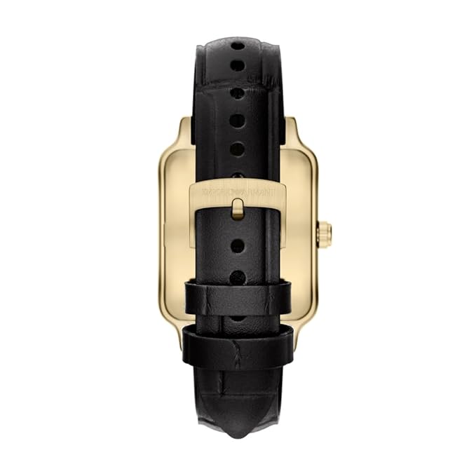 Emporio Armani Black Quartz Leather Watch