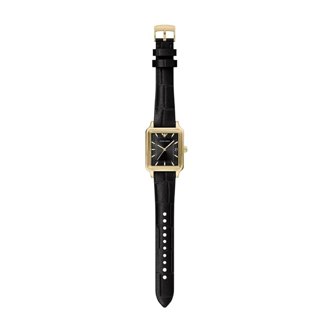 Emporio Armani Black Quartz Leather Watch