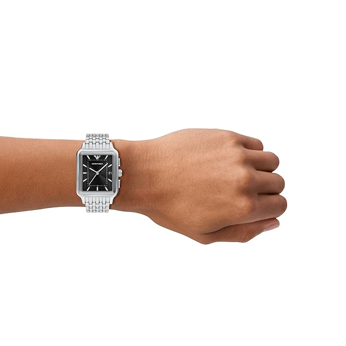 Emporio Armani Silver Quartz Stainless Steel Watch