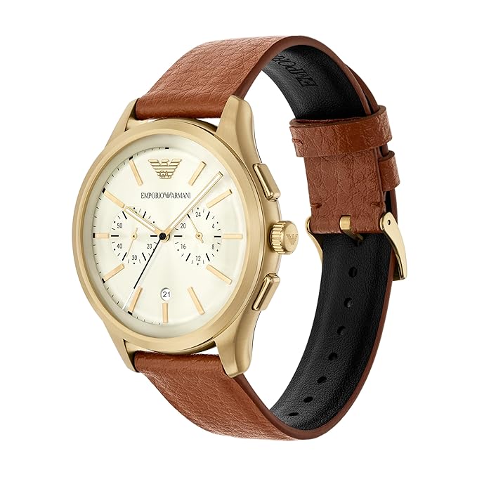 Emporio Armani Brown Quartz Rubber Watch