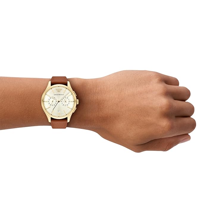 Emporio Armani Brown Quartz Rubber Watch