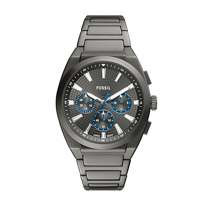 Fossil Men Everett Grey Quartz Stainless Steel Analog Watch