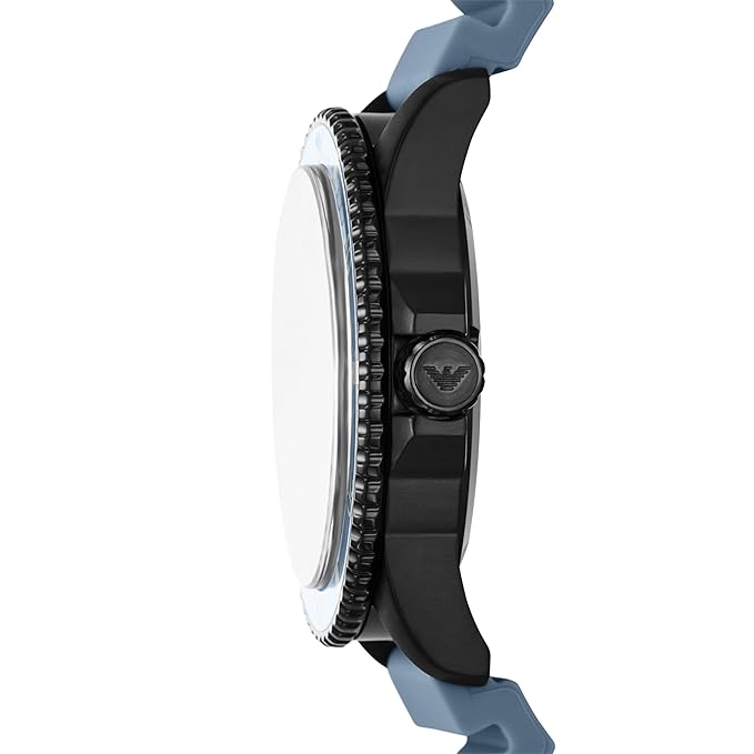 Emporio Armani N/A Blue Quartz Silicone Watch