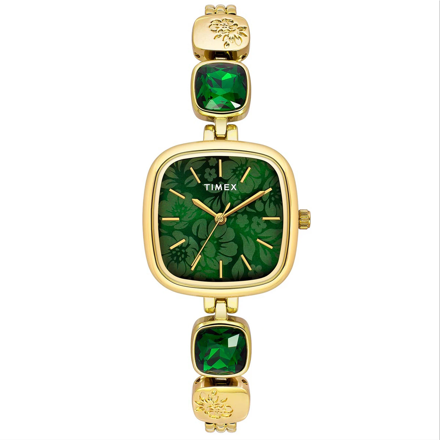 TIMEX Fria Square 27mm Green Dial Analog Watch  - For Women TWEL21000