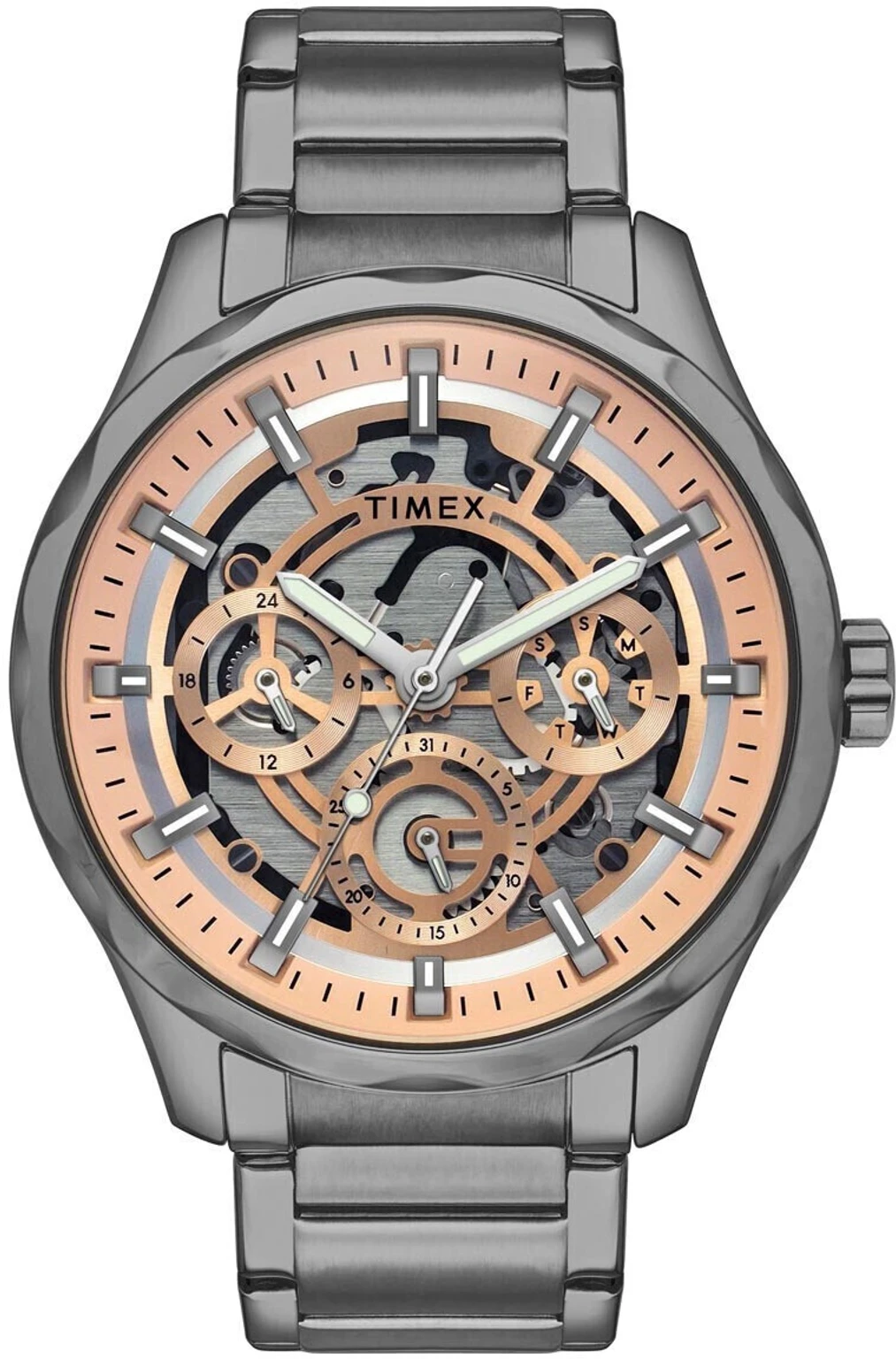 TIMEX Signio Round 44mm Rose Gold Dial Analog Watch  - For Men TW0TG7631