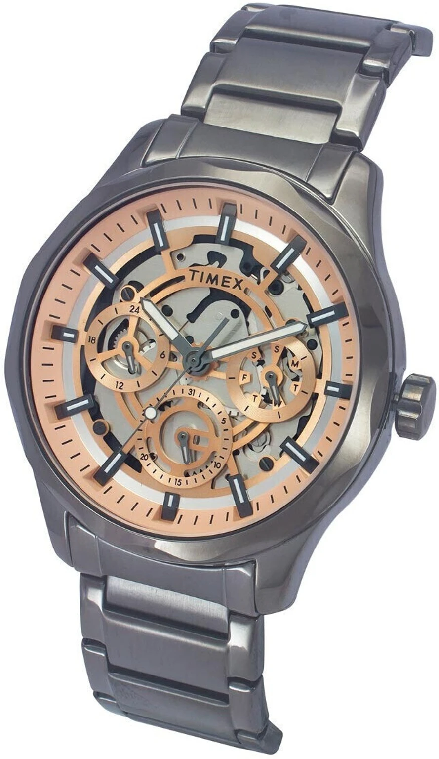 TIMEX Signio Round 44mm Rose Gold Dial Analog Watch  - For Men TW0TG7631