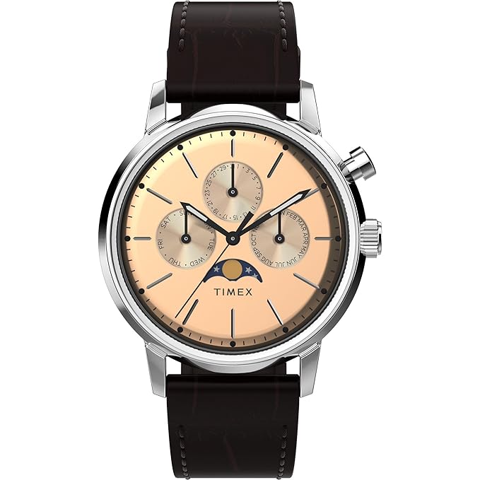 TIMEX Marlin Round Dial Analog Moon Phase Men's Watch