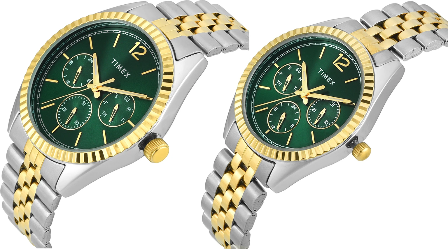 TIMEX Trendline Round 43mm Green Dial Analog Watch  - For Couple TW00PR347