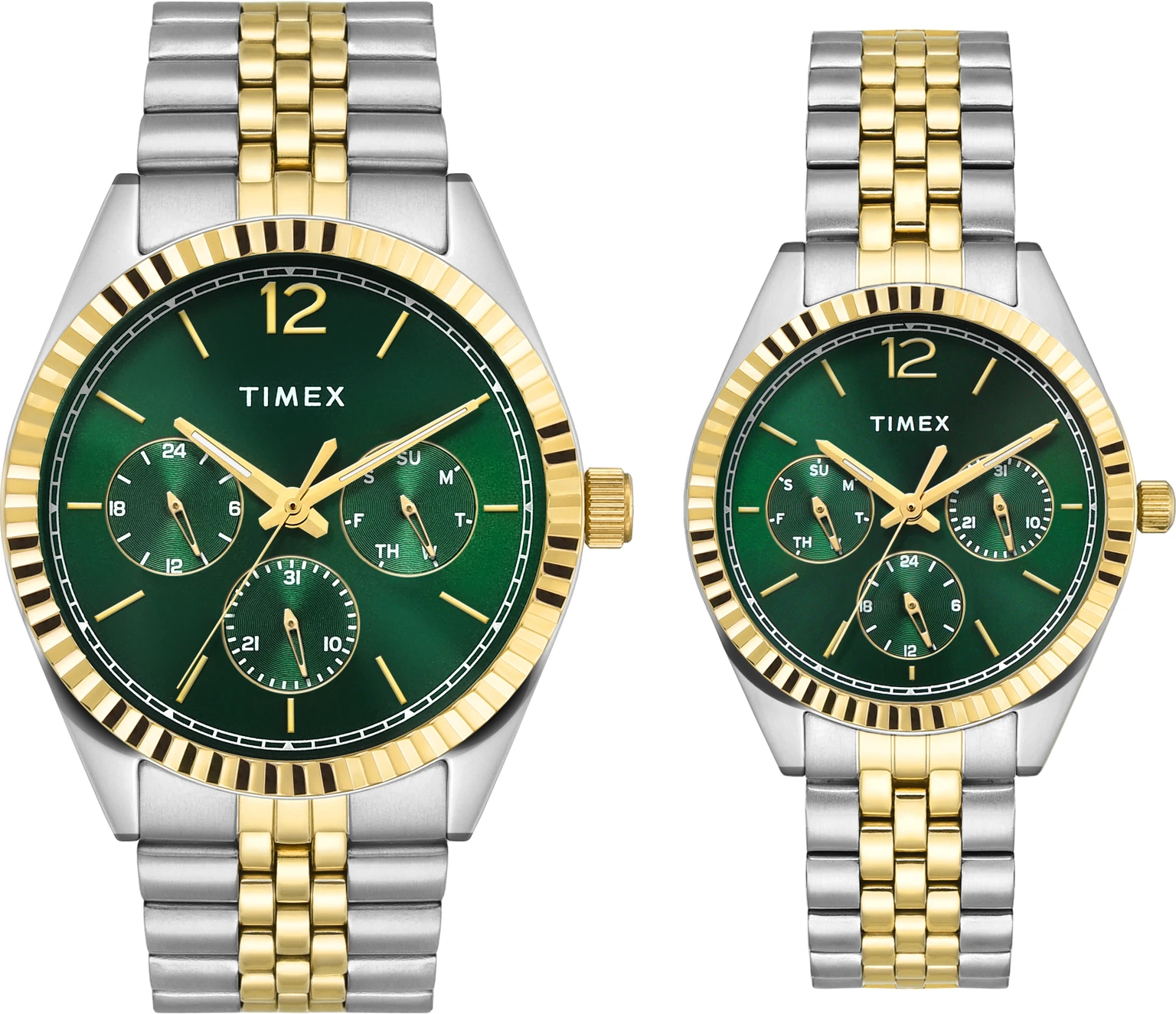 TIMEX Trendline Round 43mm Green Dial Analog Watch  - For Couple TW00PR347