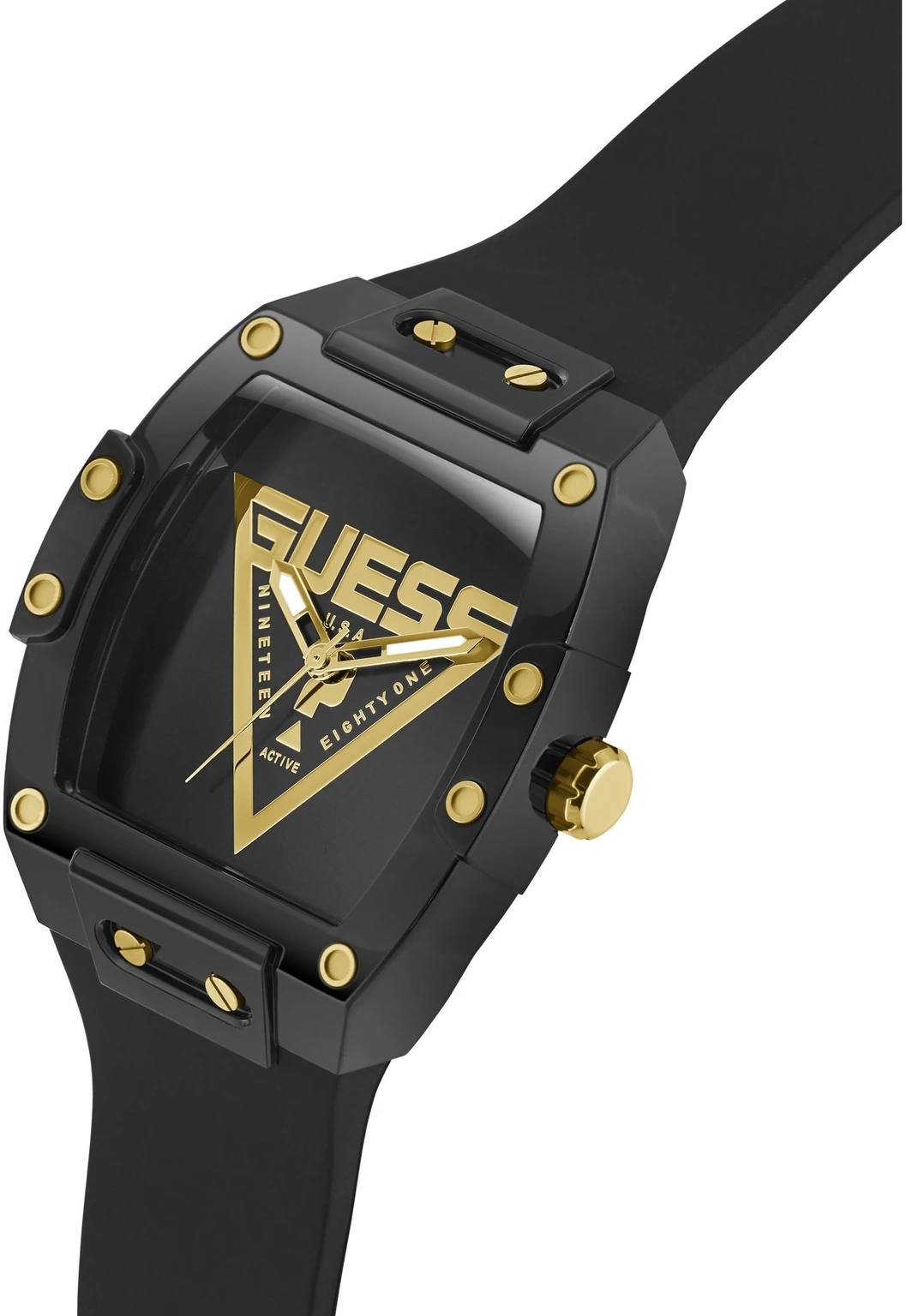GUESS Mens Black Analog Watch