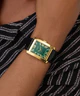 GUESS Mens Black Gold Tone Analog Watch