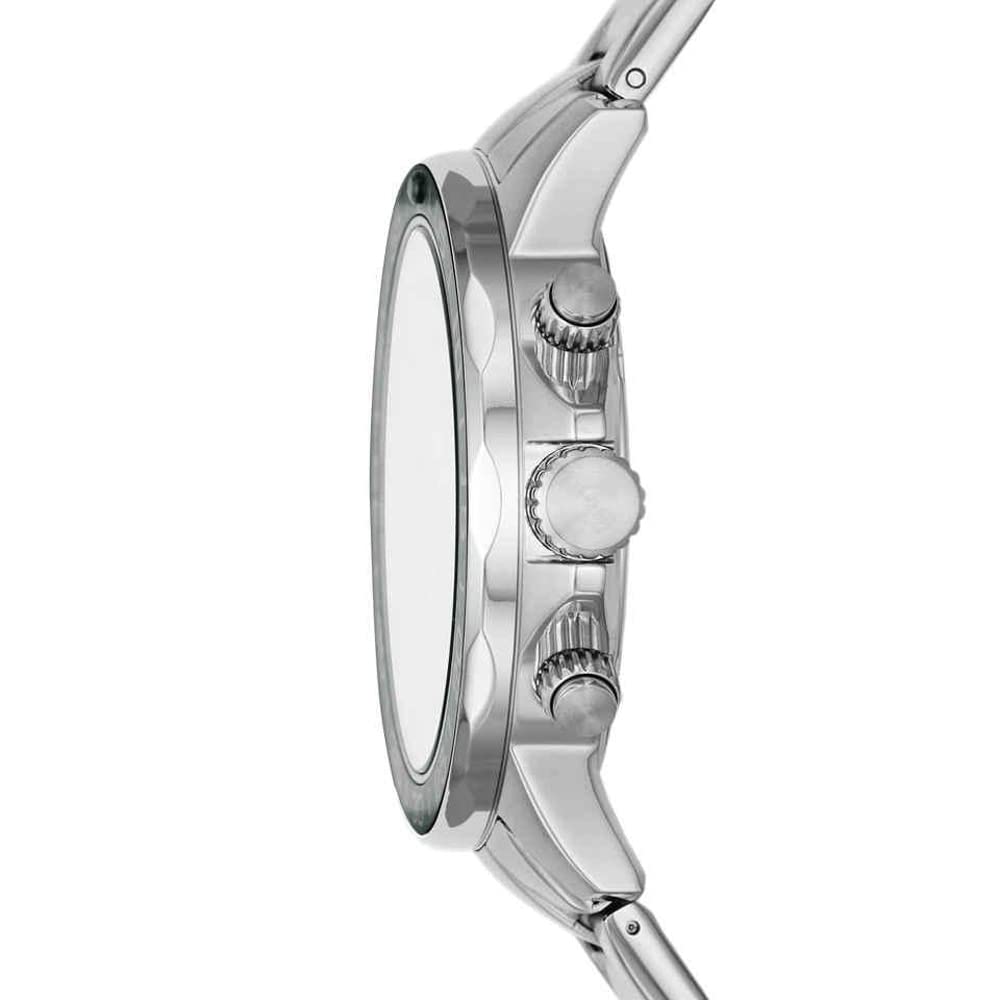 Fossil Bannon Analog Stainless Steel Green Dial Silver Band Men's Watch