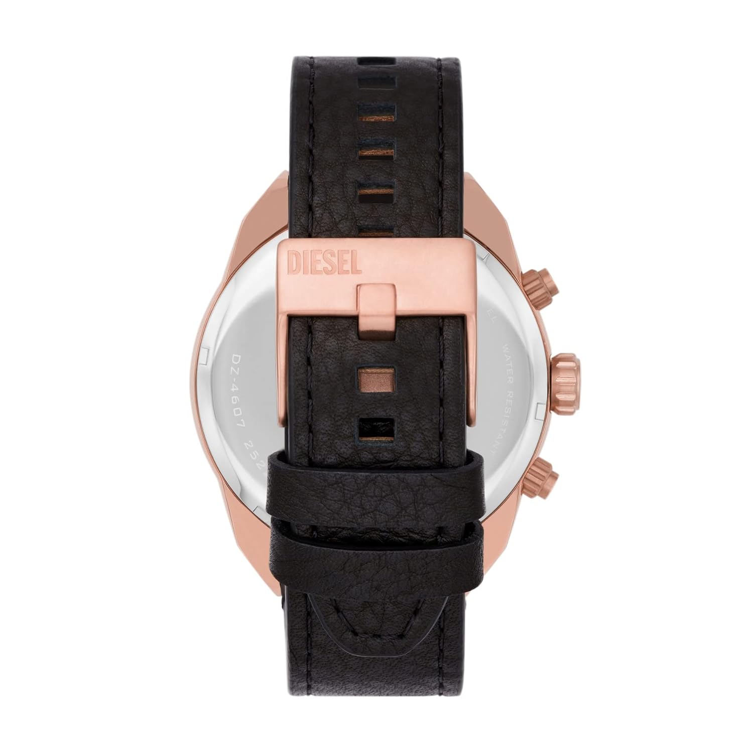 Diesel Leather Spiked Analog Black Dial Men Watch