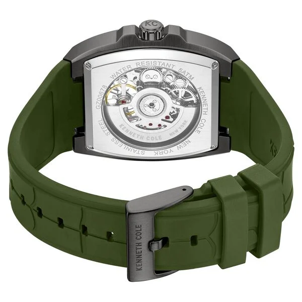 Kenneth Cole Automatic Green Dial Green Colour Silicone Strap Watch For Men