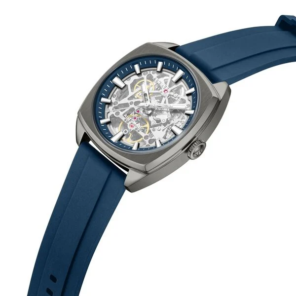 Kenneth Cole Automatic Blue Dial Blue Silicone Strap Watch For Men