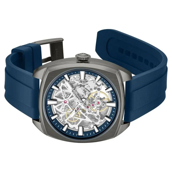 Kenneth Cole Automatic Blue Dial Blue Silicone Strap Watch For Men