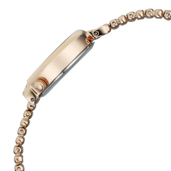 Titan Raga Spotlight Quartz Analog White Dial Rose Gold Metal Strap Watch For Women