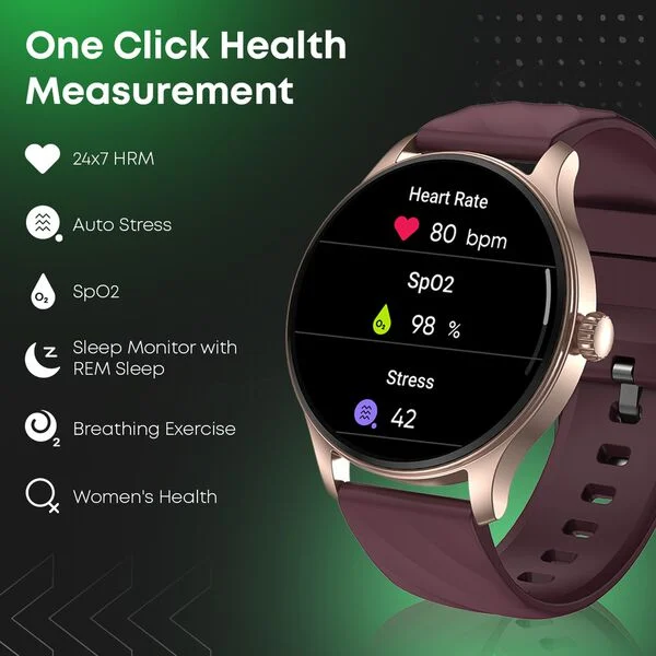 Fastrack Jupiter R1 With 3.50 cm, Fast Charge, 100+ Sports Mode, IP68, AI Voice Assistant, Fashion Smartwatch