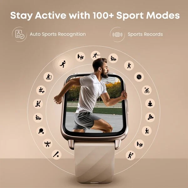 Fastrack Jupiter S1 Smartwatch comes with 4.64 cm TFT Display with 240*284 Pixel Resolution, AI Voice Assistant, IP68