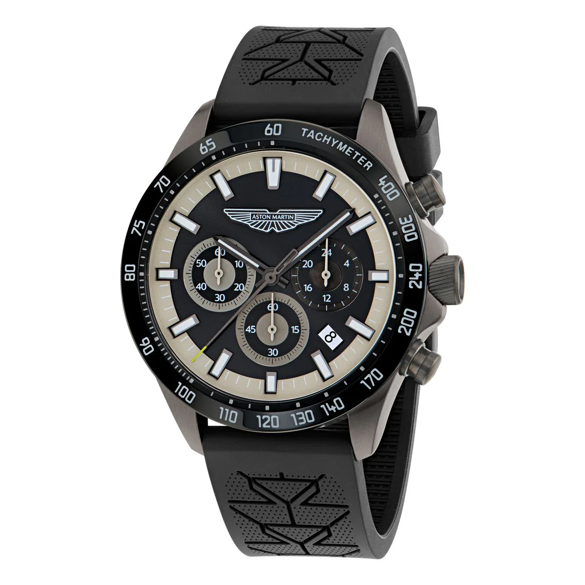 Aston Martin Round 44mm Black Dial Analog Men Watch