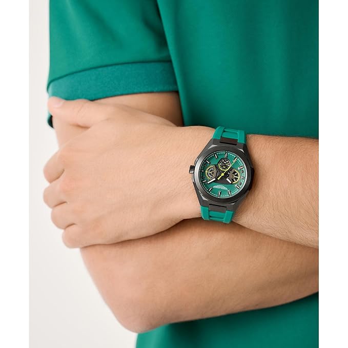 Aston Martin Lagunda Octogonal 42mm Green Dial Analog Men Watch