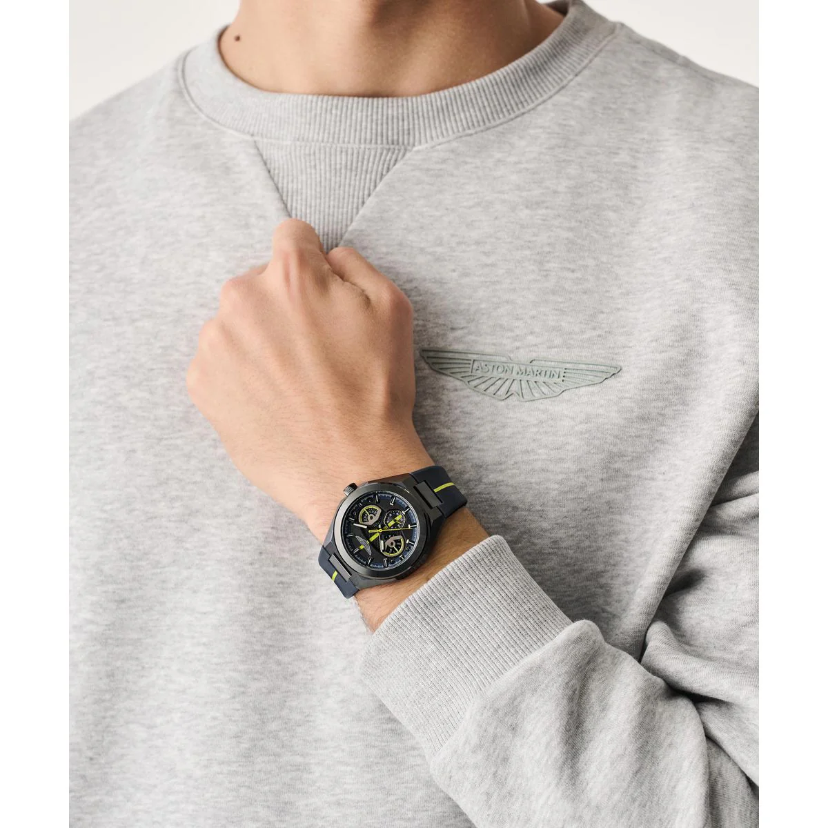 Aston Martin Round 42mm Blue Dial Analog Men Watch