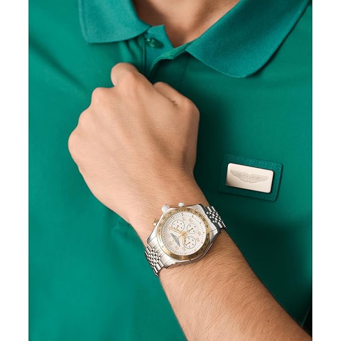 Aston Martin Lagunda Round 42mm White Dial Analog Men Watch