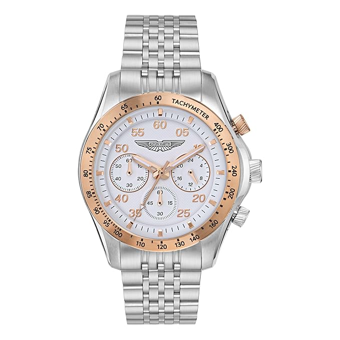 Aston Martin Lagunda Round 42mm White Dial Analog Men Watch