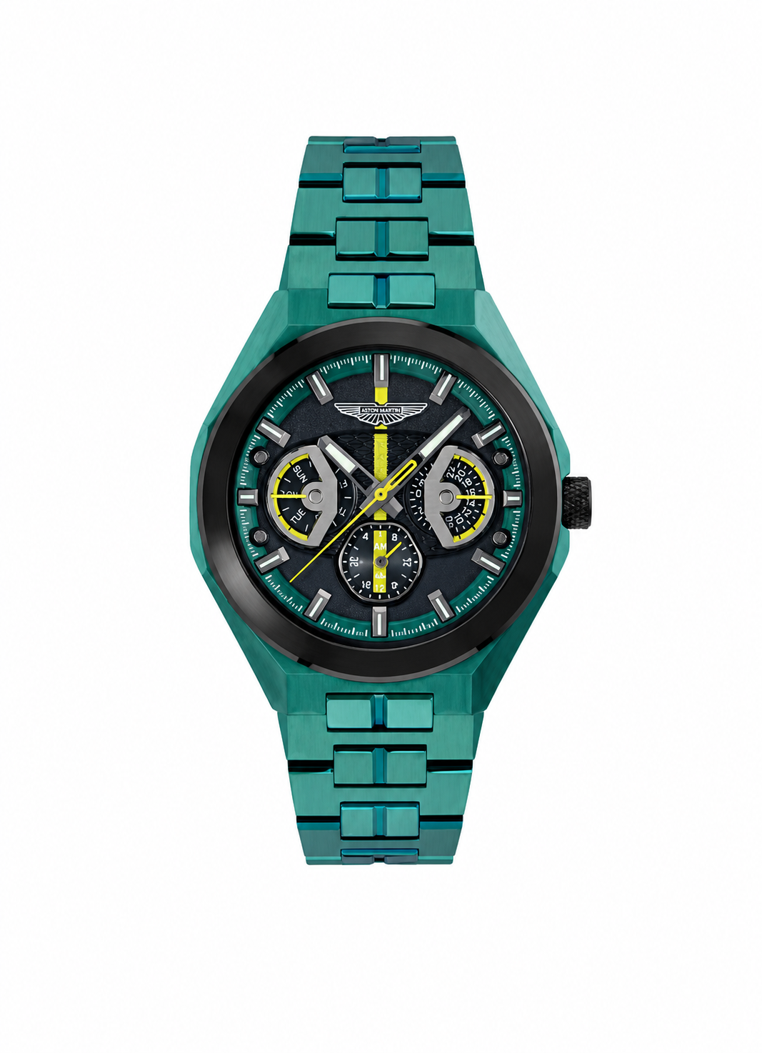 Aston Martin Round Black Dial Analog Men Watch