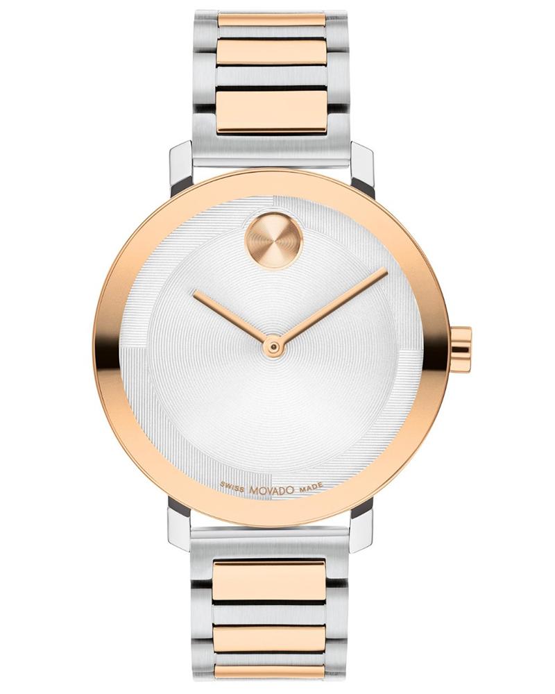 Movado Women Bold Round Silver Watches