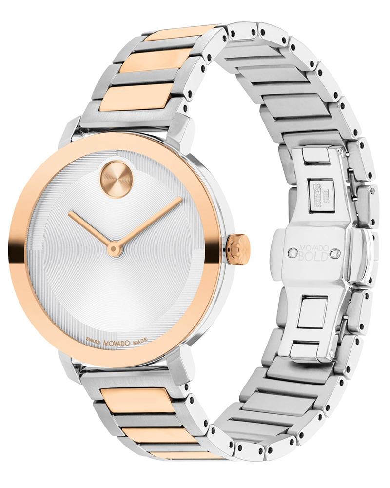 Movado Women Bold Round Silver Watches