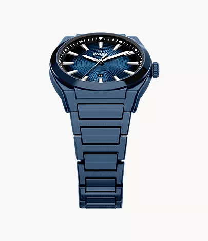 Everett Three-Hand Navy Stainless Steel Watch