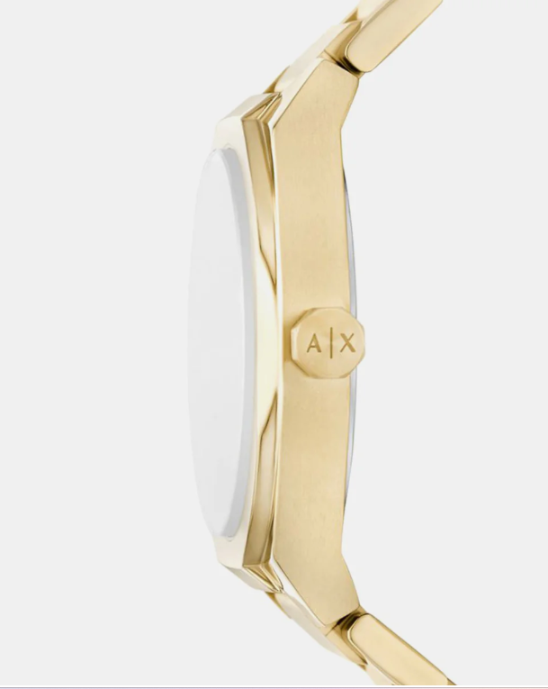 Women Quartz Gold Dial Analog Stainless Steel Watch AX6031