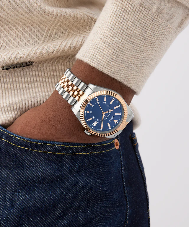 GUESS Mens Jaden 2-Tone Multi-function Date Watch