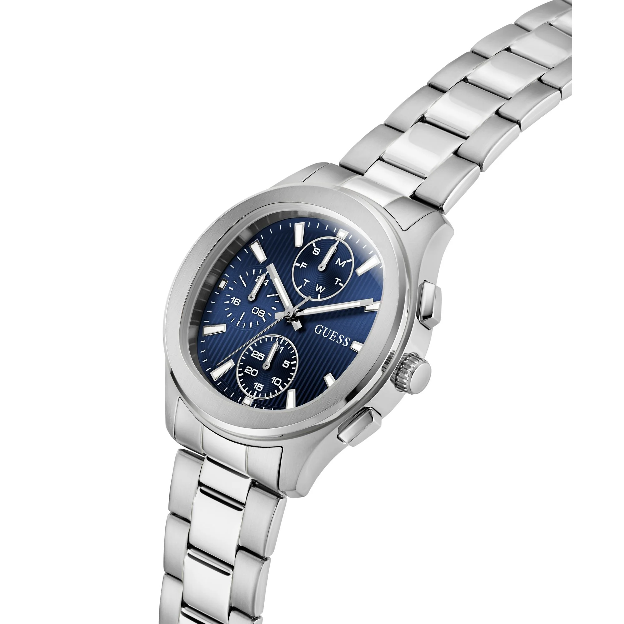 Guess Square 40mm Blue Dial Analog Men Watch