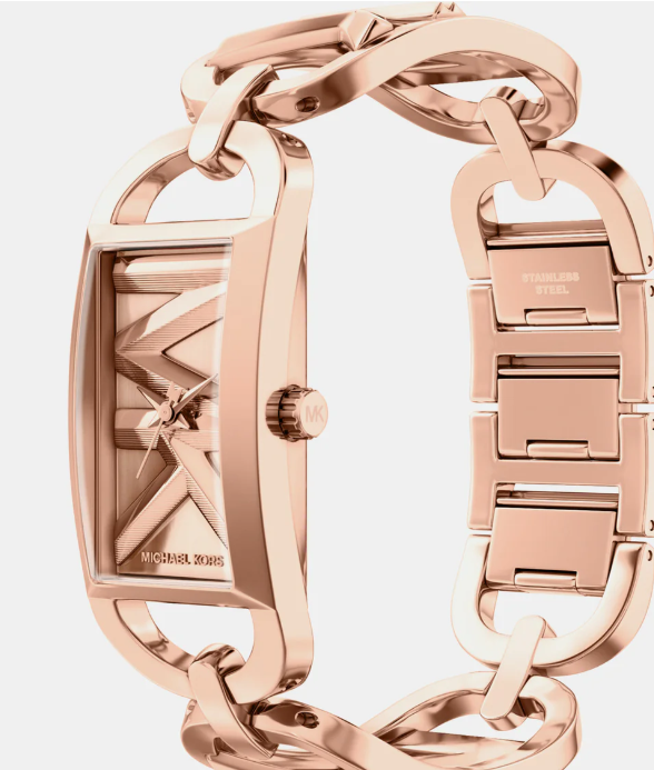 Mk Empire Women Quartz Rose Gold Dial Analog Stainless Steel Watch