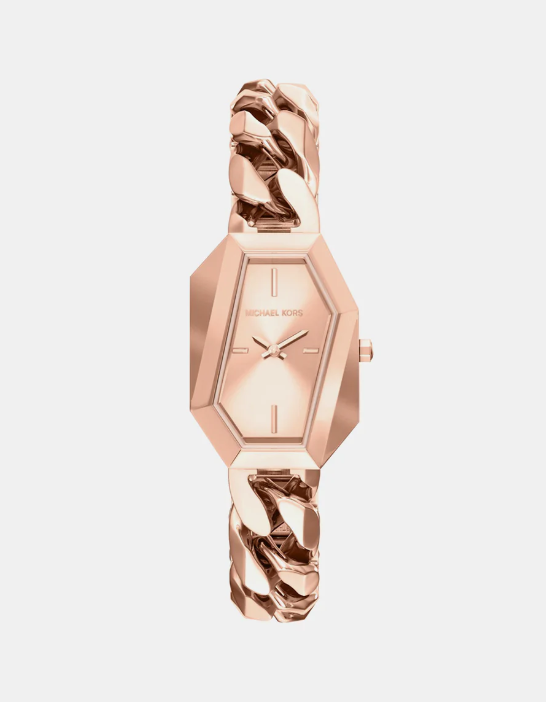Michael Kors Women Quartz Rose Gold Dial Analog Stainless Steel Watch