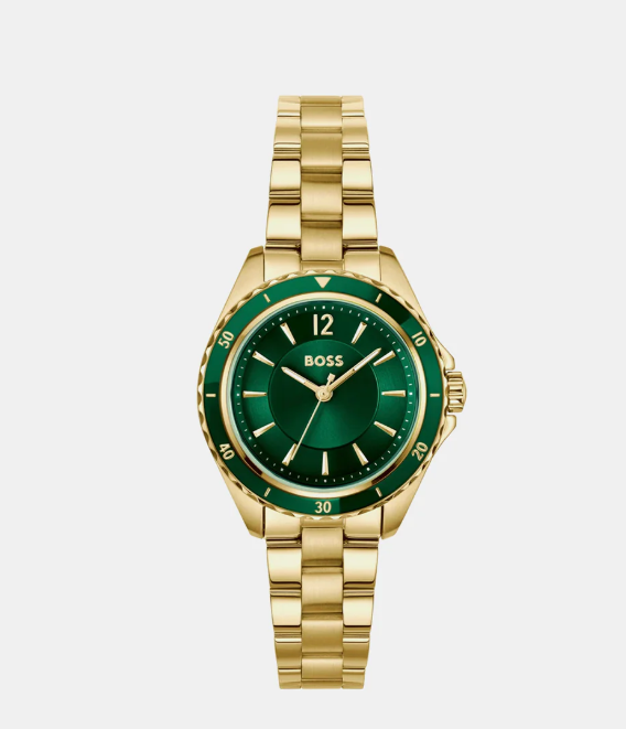 Boss Sage Aqua Women Quartz Green Dial Analog Stainless Steel Watch