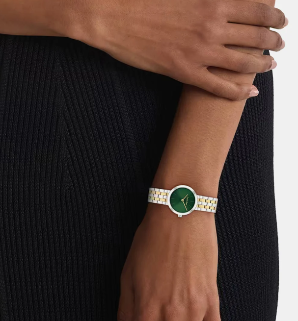 Ck Women Quartz Green Dial Analog Stainless Steel Watch