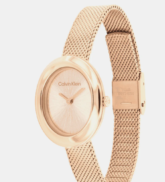 Twisted Bezel Women Quartz Gold Dial Analog Stainless Steel Watch