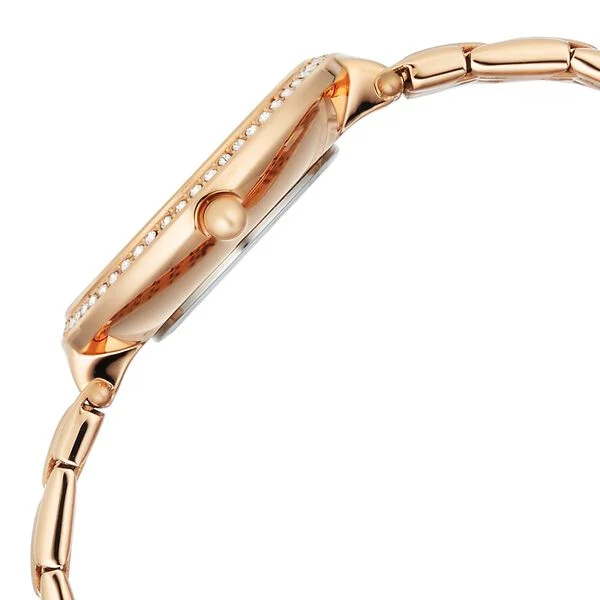 Titan Raga DEC Blaze Quartz Analog Brown Mother Of Pearl Dial Rose Gold Metal Strap Watch For Women