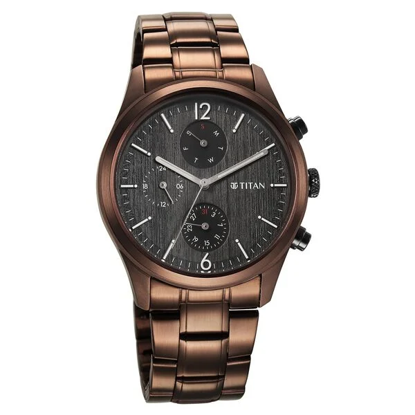 Titan Neo SplashBlack Dial Quartz Multifunction Stainless Steel Strap watch for Men