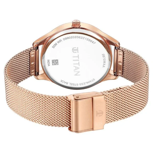 Titan Neo Workdays Silver Dial Quartz Multifunction Stainless Steel Strap watch for Women