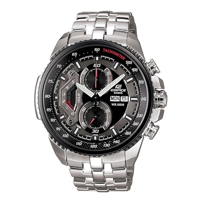 Casio Edifice Chronograph Black Dial Men's Watch-EF-558D-1AVDF