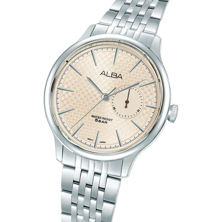 Ivory Dial Stainless Steel Watch
