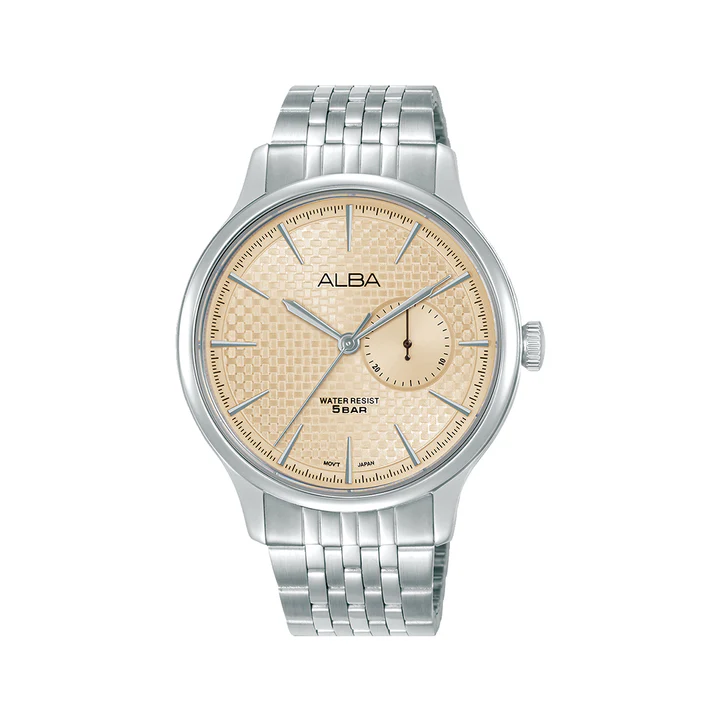 Ivory Dial Stainless Steel Watch