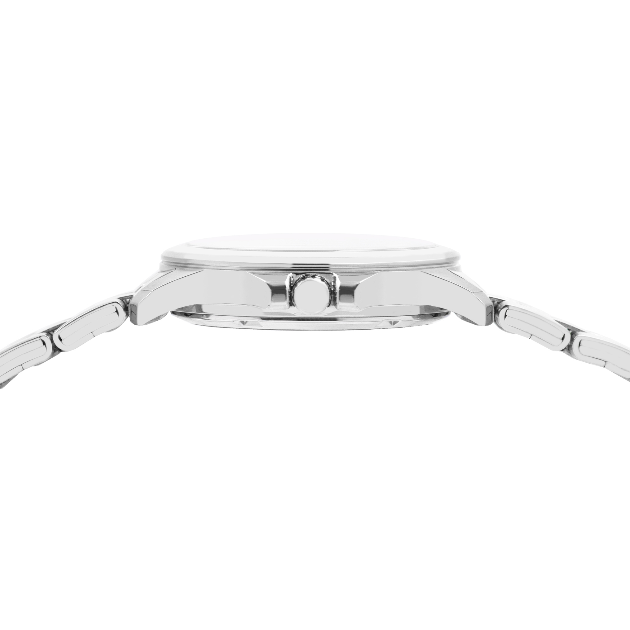 Stainless Steel Strap Silver Color Women Blue Dial Watch