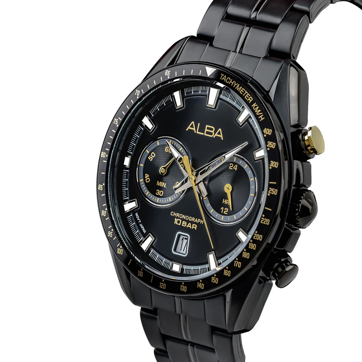Black Dial Chronograph Watch