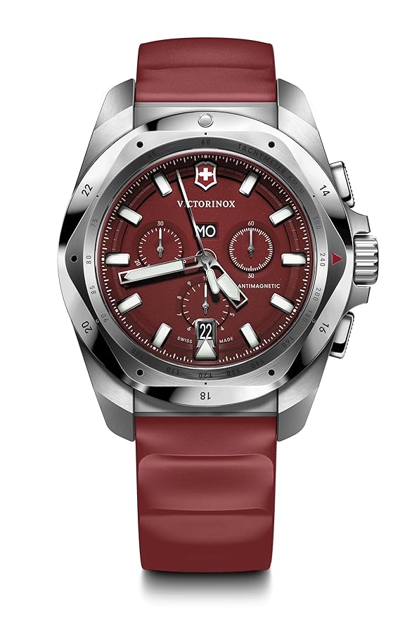Victorinox Mens I.N.O.X. Chrono, Large Red Dial Watch