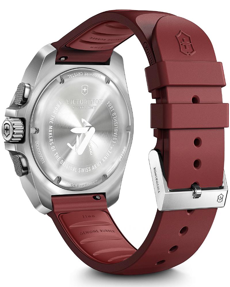 Victorinox Mens I.N.O.X. Chrono, Large Red Dial Watch